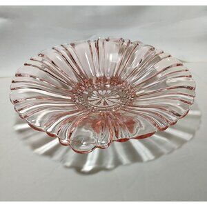 Pink Depression Glass Old Cafe Candy Dish Vintage, 1930's
